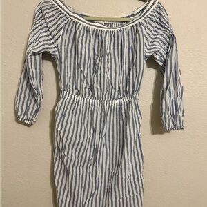 Oysho Off the Shoulder Striped Dress